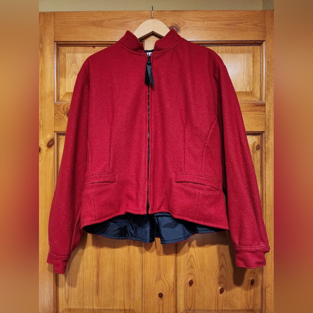Schaefer Outfitter Ladies Red Rancher Wool Coat Size XL, Made I'm the USA